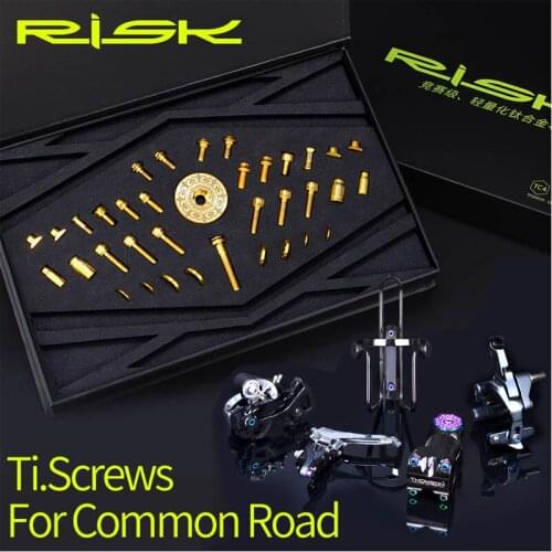 36pcs titanium alloy Road bike bicycle common bolts Road bike screws transmission / brake / bonnet / cage / fixed bolt set