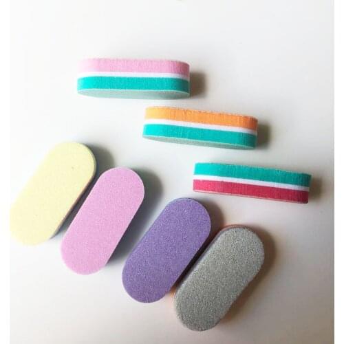 500 pcs mix colour mini nail buffer block sponge block disposable nail file 100/180 mini nail buffer file nail sanding block