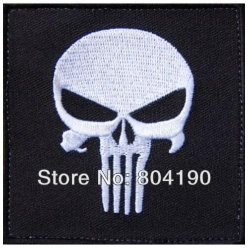 SKULL ARMY MILSPEC biker vest iron on patch horror goth punk emo rock applique wholesale dropship