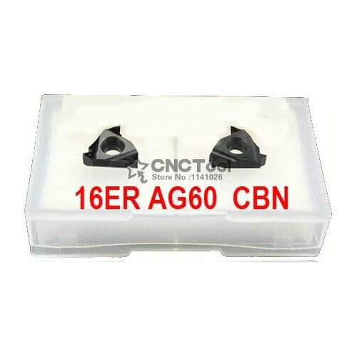 Free shipping 2PCS 16ER AG55 /16ER AG60 CBN Diamond cutter,Carbide Milling Inserts,CNC Insert, For SER / B-SER Turning Tools