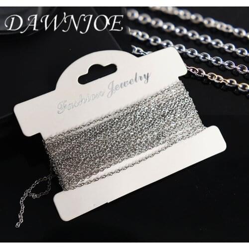 10m/roll 1.5mm High Quality Stainless steel cross chain DIY Making Necklaces Bracelet Jewelry Supplies Finding