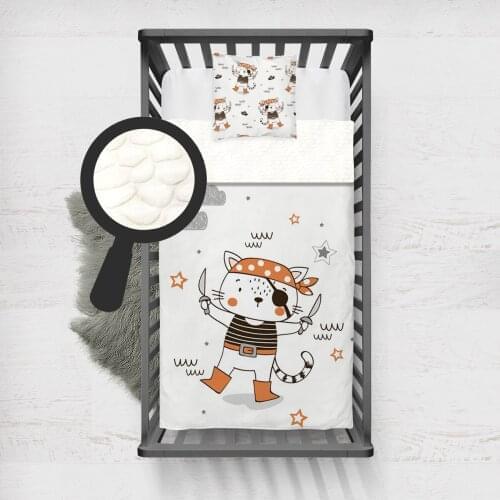 Kids Minky Blanket Super Soft and Warm Blankets Children for Couch and Bed Orange Sailor Cat Hat Model 1379