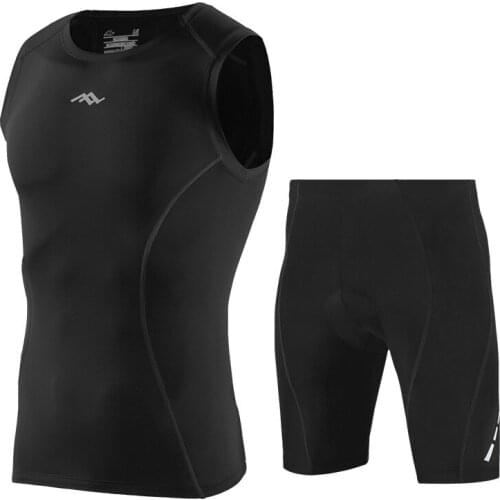 Cycling Jersey Sleeveless Men MTB Bike Clothing Road Bicycle Shirts Shorts Padded Pants