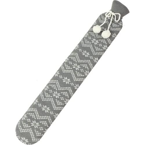 Hot Sale 2L Hot Water Bottle Rubber Hand Warmer Neck Foot Waist Warm Supplies Knitted Plush Cover Christmas Gifts Hot Water Bags