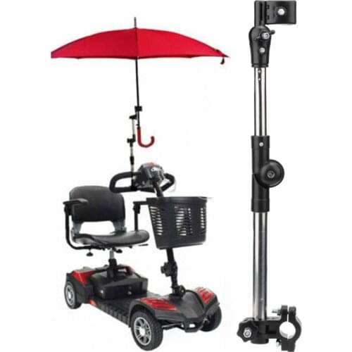 Wheelchair Stroller Bicycle Umbrella Attachment Handle Bar Holder Clamp Supporter Connector for Elderly Wheelchair Accessory