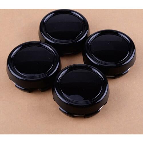 CITALL Black 4pcs ABS Car Wheel Hub Center Caps Covers 79mm Fit For Advan Racing RZ-DF Wheel Rim