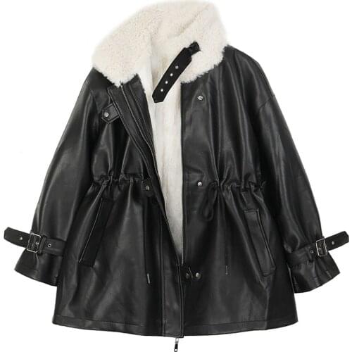 Lugentolo Womens Winter Leather Jackets