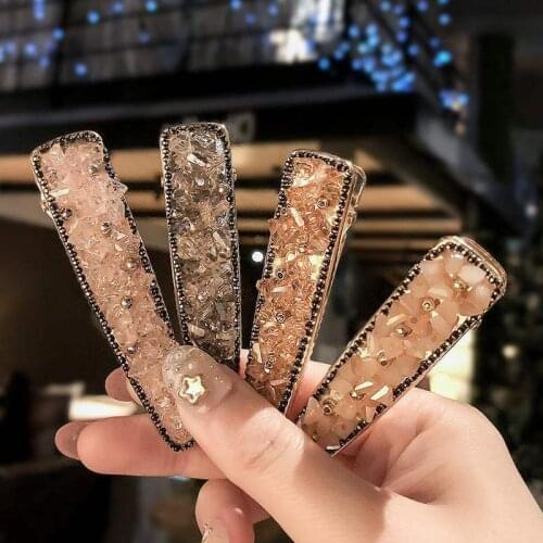 Fashion Crystal Hairpin Headdress for Women Vintage Rhinestone Hair Clip Girl Party Hair Accessories