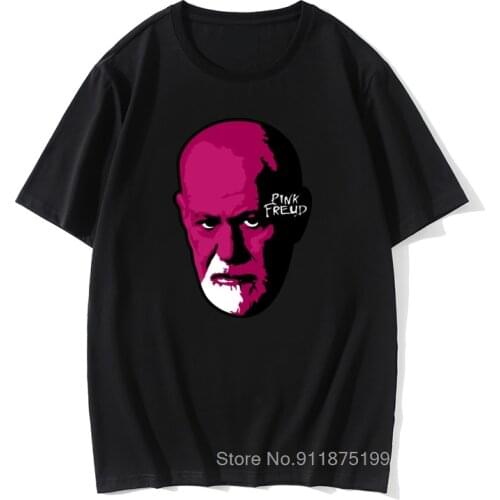 Mens Freud T Shirts Pink Freud T-Shirt 100% Percent Cotton Tee Shirt Funny Vintage Graphic Man Plus size Tshirt