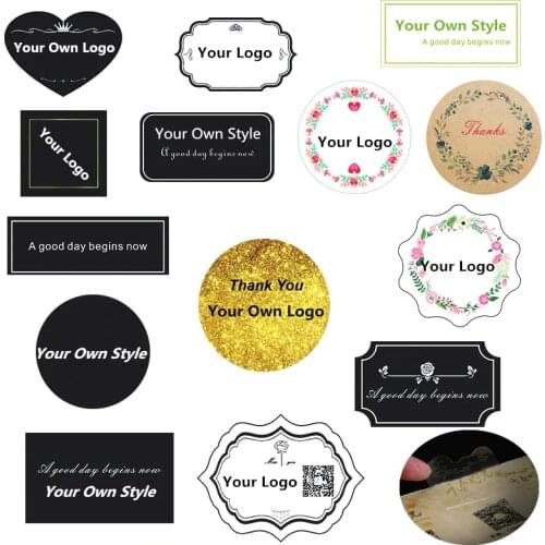 LBSISI Life Custom Stickers,Print Logo,Personalized Transparent,Kraft Paper,Plastic Labels Baking Christmas Decoration For Bags