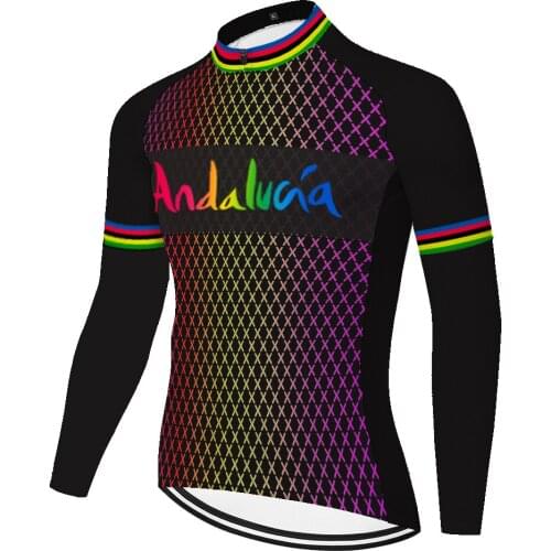 Andalucia Summer Spirng Vetement Cycling 2021 Retro Equipamento Maglia Jerseys Jersey Hombre Maillot Velo Homme Camisa Ciclismo
