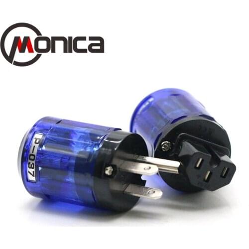 Oi-End Rhodium Cobre Puro AmplifierAC P-037 & C-037 EUA ficha de alimentação de Alta Fidelidade de áudio conector do cabo