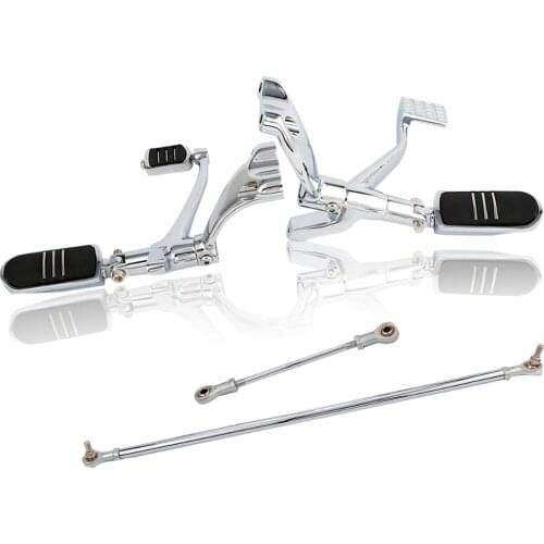 TCMT Motorcycle Forward Controls With Pegs Linkage Foot Rests For Harley Sportster 883 Iron 1200 XL Custom 2004-2013