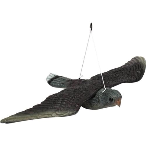 Fake Flying Falcon Flying Bird Repelling Statues Weatherproof Repellenting Decorative Figurine With Hanging Cord