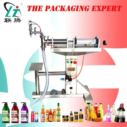 Piston Filler Standing Water Milk Detergent Chemical Shampoo Juice Oil Eliquid Filling Machine Semi Automatic Pneumatic