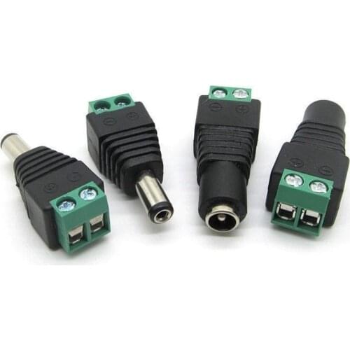 DC Plug 5.5*2.1/2.5 Male and Female Welding-Free 12V DC Interface Connector Power Terminal 2.5mm Socket