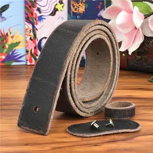 Retro Top Thick Leather Belts Without Buckles Quality Men Belt Ceinture Mens Leather Belts Without Buckles Strap 95-130CM SP01LC