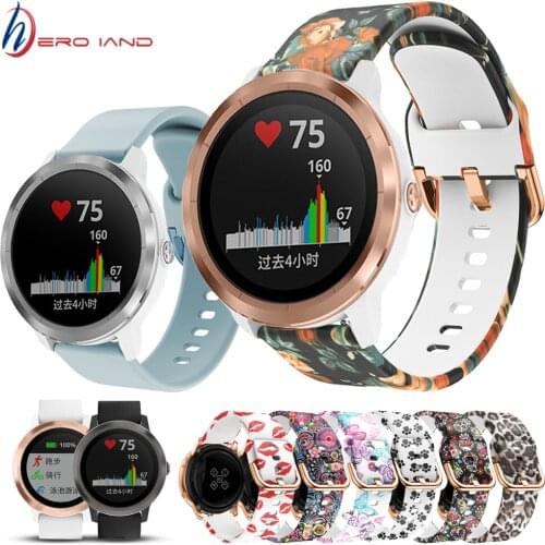 Colorful Soft Silicone Replacement Strap for Garmin Vivoactive 3 Vivomove HR Foreruner 245 245M 645 Smart wristband Watch band