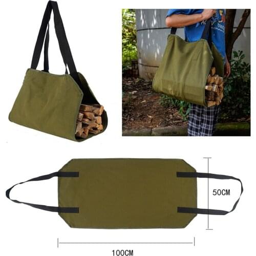 Firewood Wood Carrier Bag Large Capacity Canvas Firewood Transport Storage Bag Multi-use Durable & Water Proof Bags