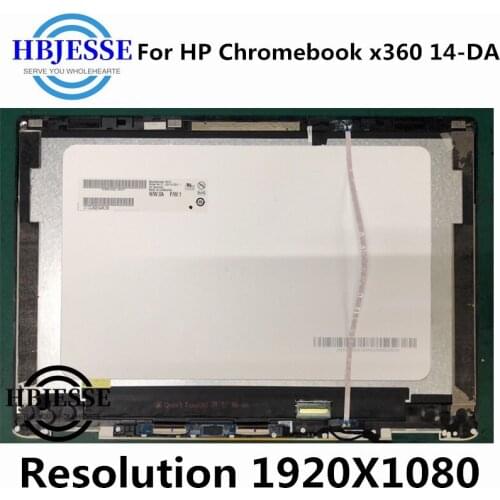 Test well For HP Chromebook x360 14 14-da 14-DA 14.0" FHD 1920X1080 LCD Display Touch Screen Assembly +Digitizer Control Board