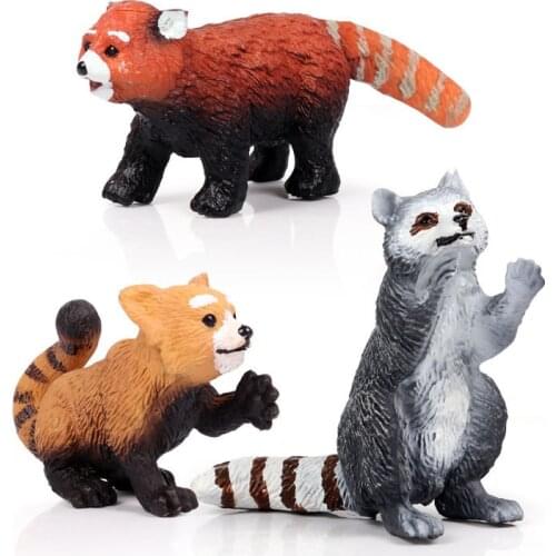 Solid Raccoon Animals Model Action Figure Simulation Wild Animal Action Figures Collection PVC Lovely Toy Kids Gift
