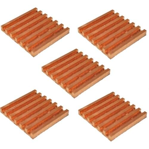 5pcs Pure Copper Mini Ultra thin heat Sink Memory RAM Cooling For VGA DDR MOS GPU IC Chipset Radiator Cooler Heatsink 17x17mm