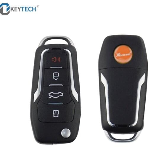OkeyTech Universal Car Key Remote Wire Xhorse VVDI Replacement English Version 4 Buttons for VVDI Key for F-ord Style