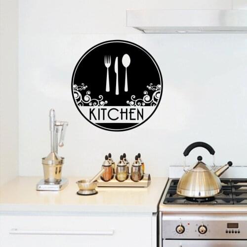 YOYOYU Art Home Decor Kitchen Fork Knife Spoon Food Utensils Chalkboard Cutlery set Wall Decal Vinyl Sticker Decoration WW-517