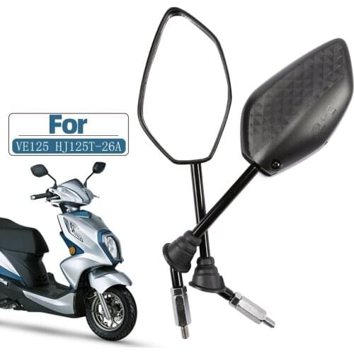 8mm 10mm Electric Motorcycle Rearview Mirrors,For SUZUKI HaojueVE125 HJ125T-26-26A,Rear View Mirrors Back Side