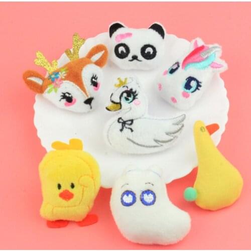 10PCS/Lot sweet deer and swan Padded Applique Crafts for Children Headwear Hair clip Accessorie and Garment Accessoir