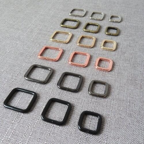 10pcs 15mm 20mm 25mm webbing rectangle metal hardware belt buckle handbag strap connect buckle dog leash garment DIY accessory