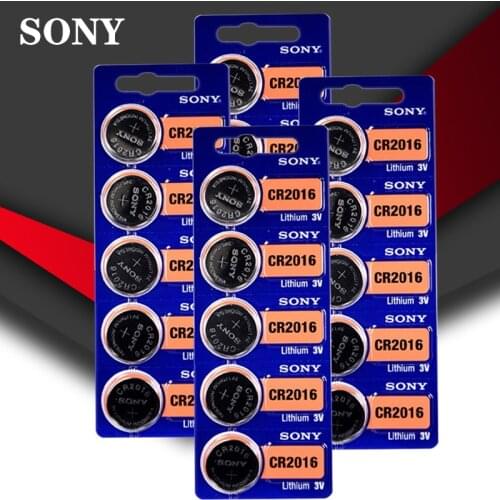 20pcs/lot SONY 3V Lithium Coin Cells Button Battery DL2016 KCR2016 CR2016 LM2016 BR2016 High Energy Density