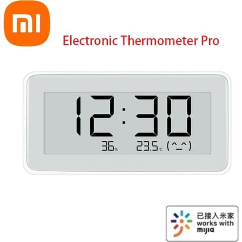 2021 Xiaomi Mijia Electronic Thermometer and Hygrometer Pro BT4.0 Wireless Smart Clock LCD Temperature Measurement Tool