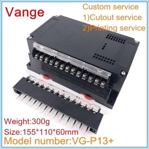 4pcs/lot extrusion boxes PLC housing 155*110*60mm ABS plastic junction cases diy enclosure terminal block for switch product