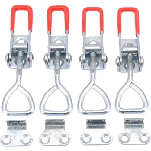 4pcs Metal Toggle Lock Adjustable Toggle Catches Hasp Lock Latch Catches For Cabinet Boxes Hasp Lock Hardware Clamp
