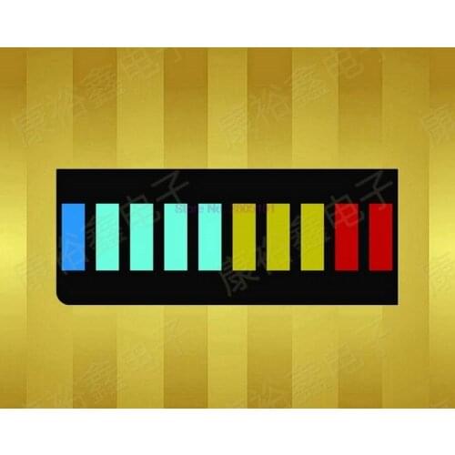 500pcs 10 Segment Full Color LED Bargraph Light Display Module Ultra Bright Red Yellow Green Blue(RYGB) Dip DIY