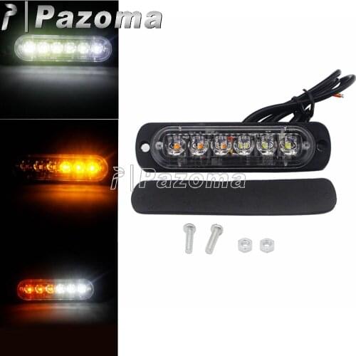 6 LED Strobe Lights Emergency Flashing Warning Beacon Warning Danger Flasher Underbody Light Bar For Motocycle ATVs Truck