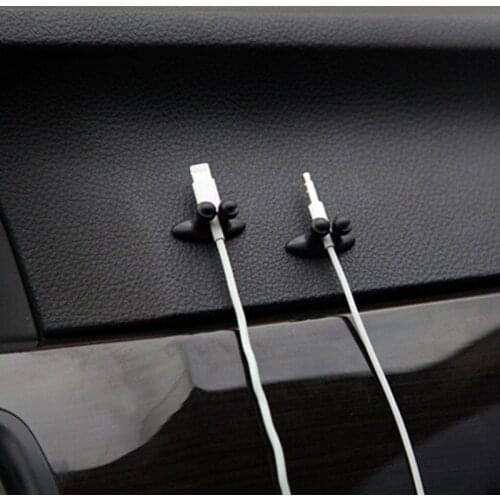 8pcs Car Wire USB Cable Fixer Organize Clamp Headphone Cable Data Cord for Volkswagen POLO Tiguan Passat Golf EOS Scirocco Bora