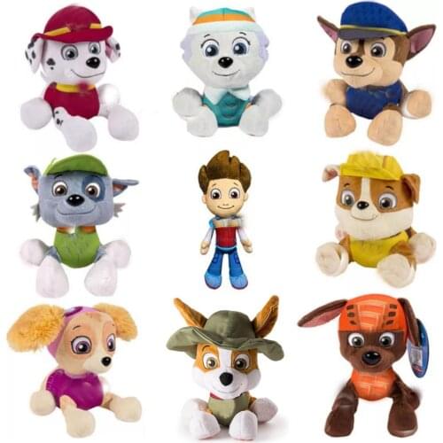 9pcs/set Genuine Paw Patrol plush dolls 18cm Stuffed Toy Ryder Everest Tracker Apollo Gift Doll Boys girls Christmas gift