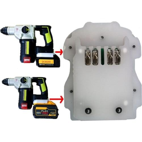 DWB20GWL Lithium Battery Adapter Converter Use De Walt XR Flex Volt 18V 20V 60V Li-ion Battery On Worx Green Large Foot Tool