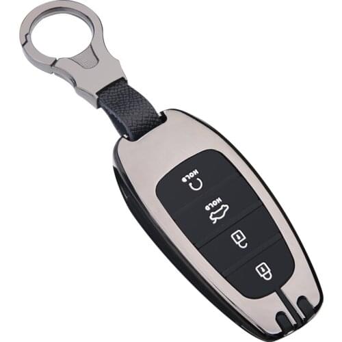 Alloy Car Key Case Key Cover For Hyundai Hyundai Sonata Tucson Solaris i30 Grand Stare 2019 2020 MPV 3/4button Remote keyless
