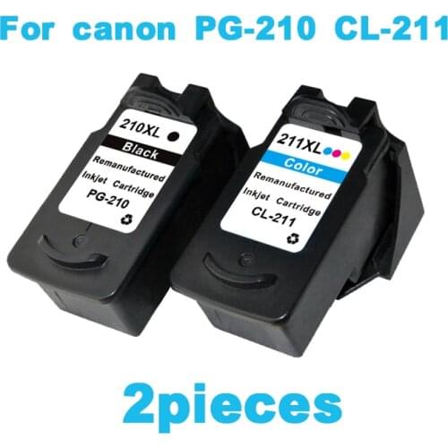 2pcs Ink cartridge For canon PG210 CL211 Pixma IP2702 MP240 MP250 MP270 MP490 MX320 MX340 printer ink cartridges PG 210 CL 211