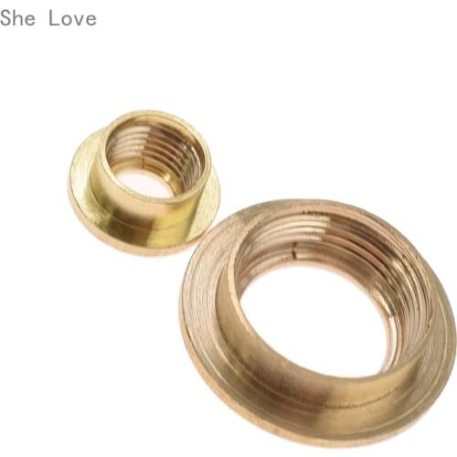 Chzimade 2pcs Solid Brass Eyelets Screw on Eyelet with Washer Grommets Leather Craft Garment Patchwork Decoration