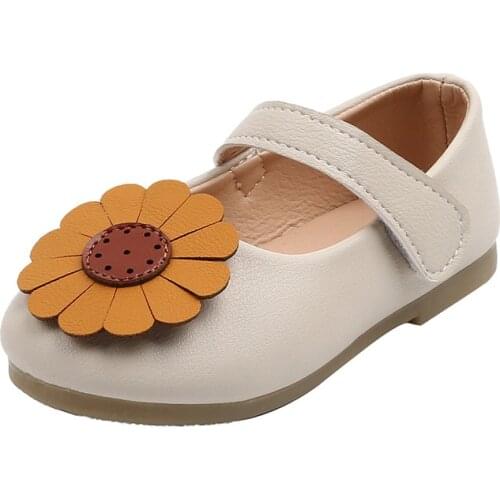 CUZULLAA 2020 Children Autumn Cute Flowers Casual Shoes Kids Girls Non-Slip Fashion Sneakers Hook & Loop Flats Size 21-30