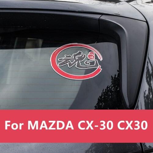 For MAZDA CX-30 CX30 Car styling Hun Gai Zao sticker car logo car exterior trunk window decoration High quality accessories