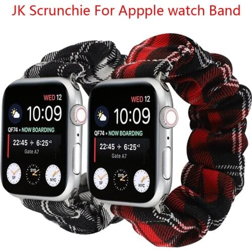 Scrunchie Elastic JK Straps For Apple Watch Band SE 6 5 4 42mm 44mm Bracelet For iwatch 3 38mm 42mm band watch band Accessories