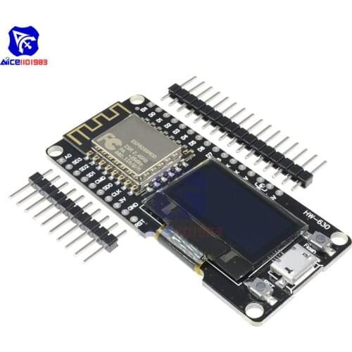 ESP8266 ESP-12F WIFI Module Wireless CP2102 Development Board 0.96 inch OLED Display with Pin for Anrduino NodeMCU WeMos
