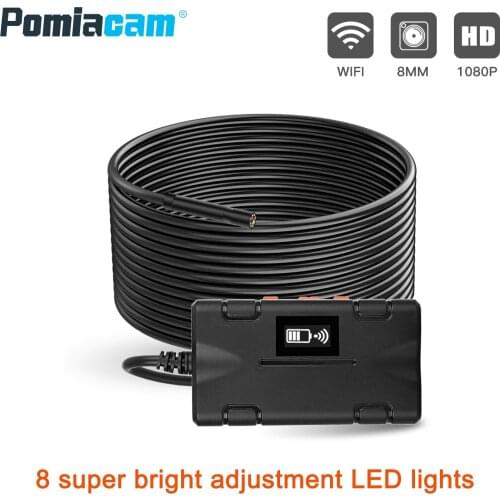 F270 Wireless Inspection Camera IP68 Waterproof WiFi handheld 8mm lens Borescope Endoscope 1080P HD Camera for Android IOS