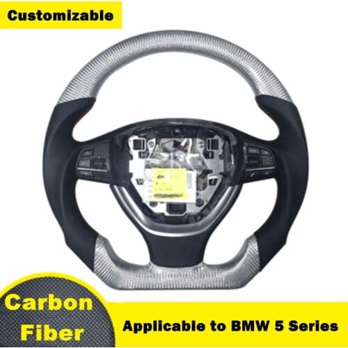 Customized Leather Carbon Fiber Racing Steering Wheel for BMW 5 6 7 Series Steering Wheel Replacement