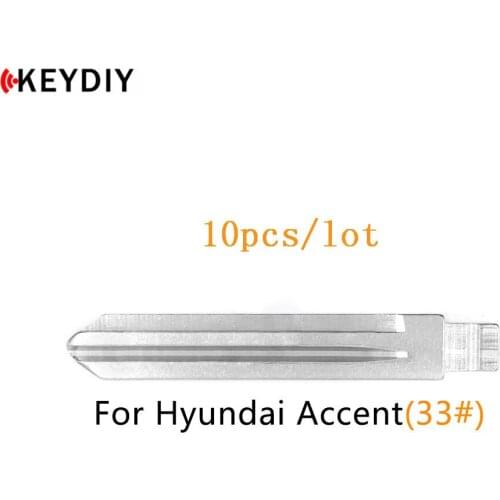 KEYDIY 10pcs/lot Metal Blank Uncut Flip KD Remote Key Blade Type #33 for Hyundai NF HY1516 VVDI/JMD Key Blade